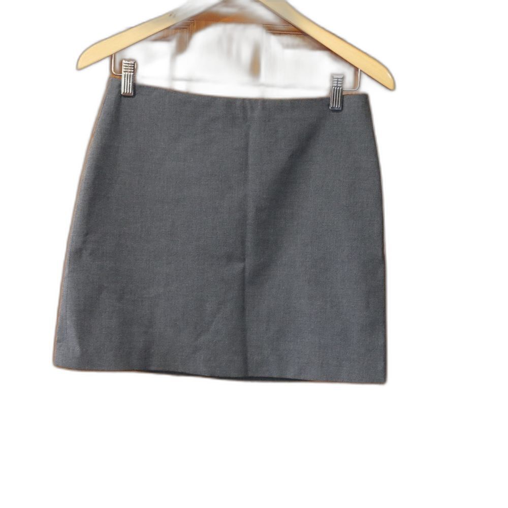 Express Gray Mini Skirt Office Business casual Career Corporate Goth 3/4